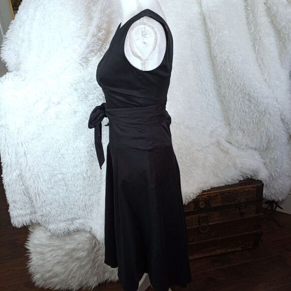 MAX AND CLEO BLACK V-NECK DRESS SZ.4 EUC - Picture 5 of 9